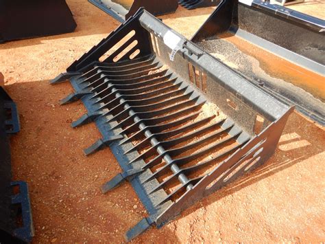 rock bucket for mini skid steer|skid steer rock screen attachment.